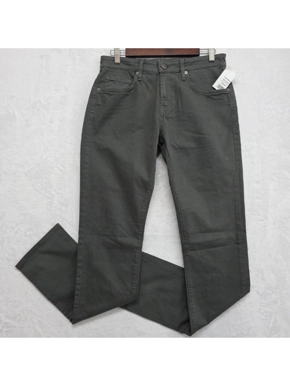 J Brand Kane Straight Fit Double Weave Twill Jeans Mens 30x34 Green Casual Denim